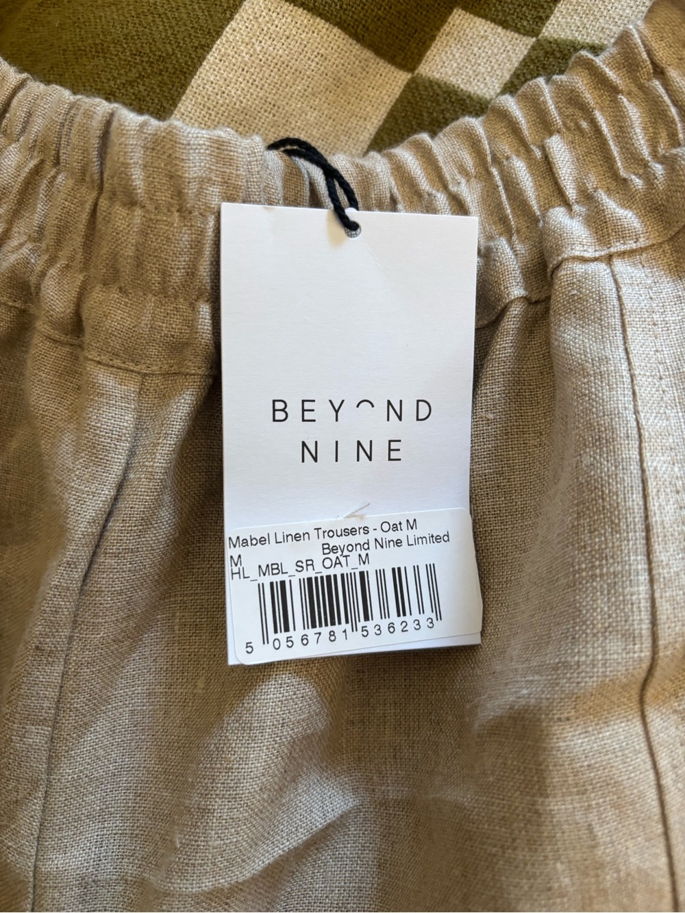 Beyond Nine Mable Linen Trousers in Oat - Picture 2 of 3
